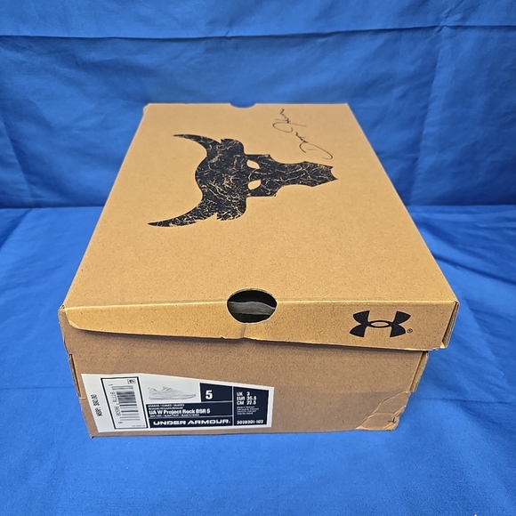 Under Armour Women's Size US 5 Project Rock BSR5 White Green Lace Up Sneakers - Picture 12 of 12